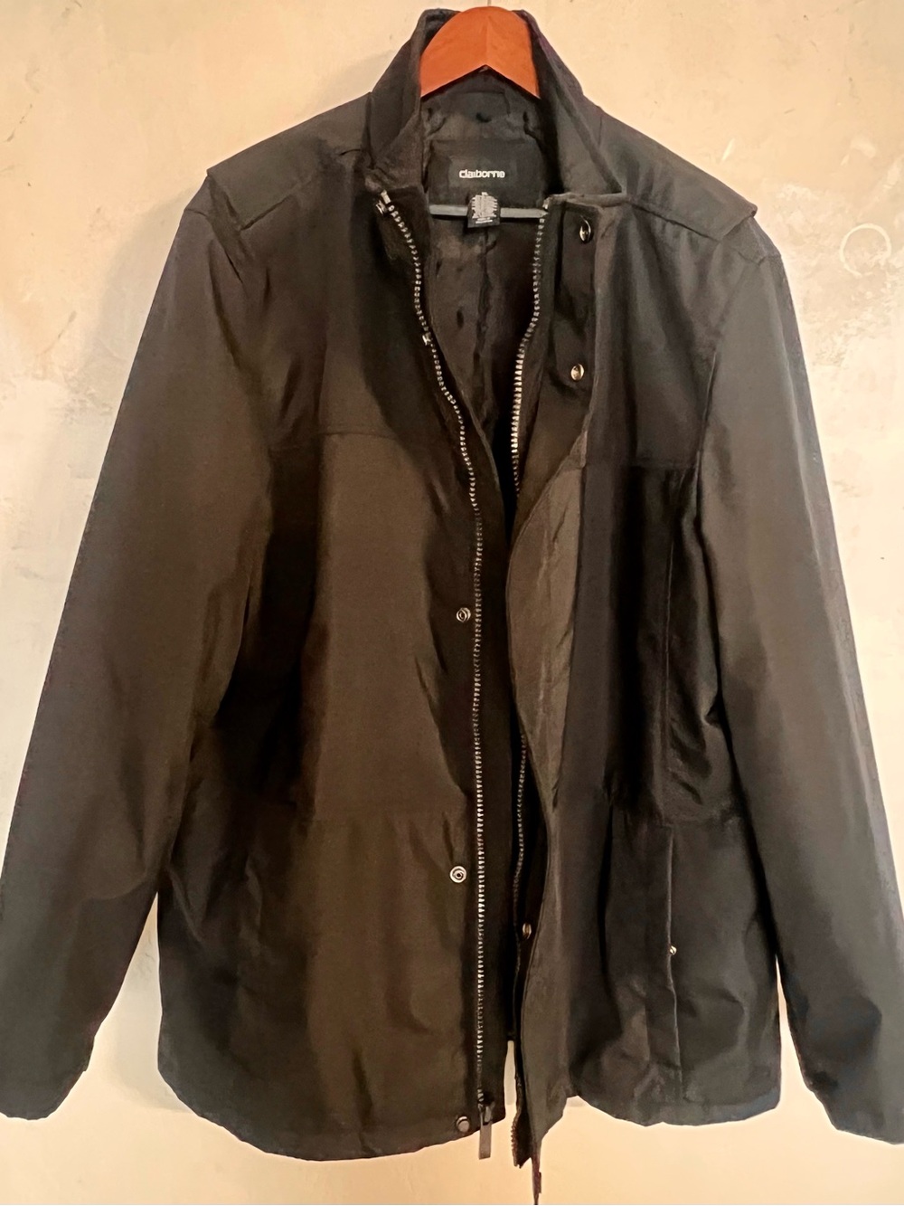Claiborne Men's Black Military-Style Field Jacket